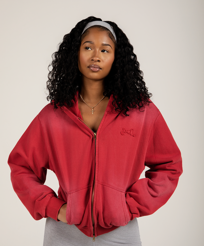 CARDINAL SUNFADED VINTAGE ZIP-UP