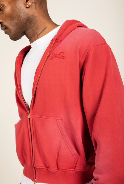 CARDINAL SUNFADED VINTAGE ZIP-UP