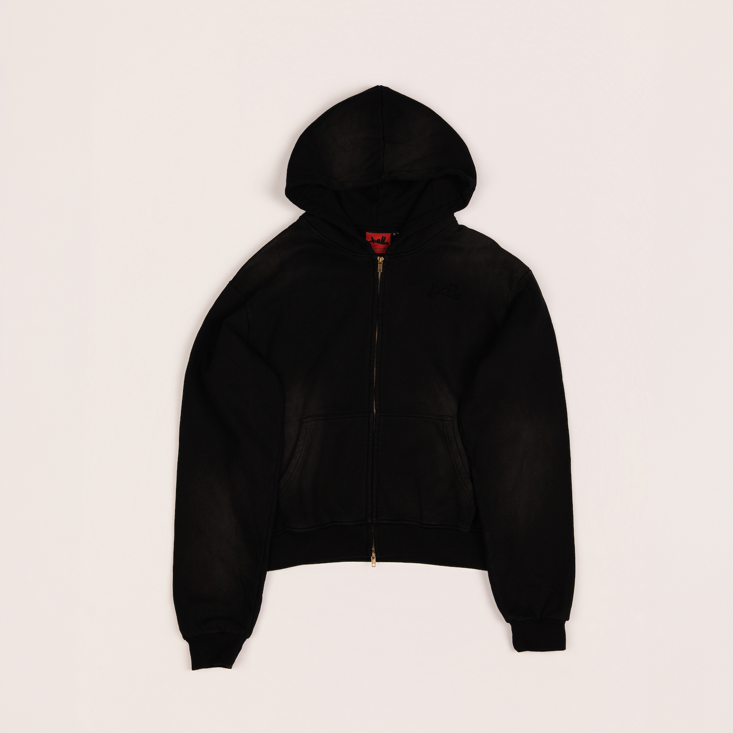 STONE BLACK SUNFADED VINTAGE ZIP-UP