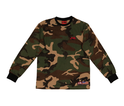 CARDINAL CAMO WAFFLE KNIT