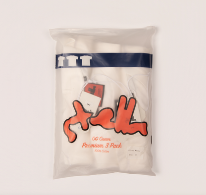 "OG" 3 PACK WHITE CREWNECK TEES